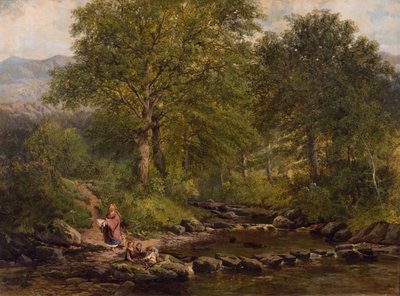 Pierres de gué sur la rivière Rothay, sous Loughrigg, 1857 - George W. Pettit